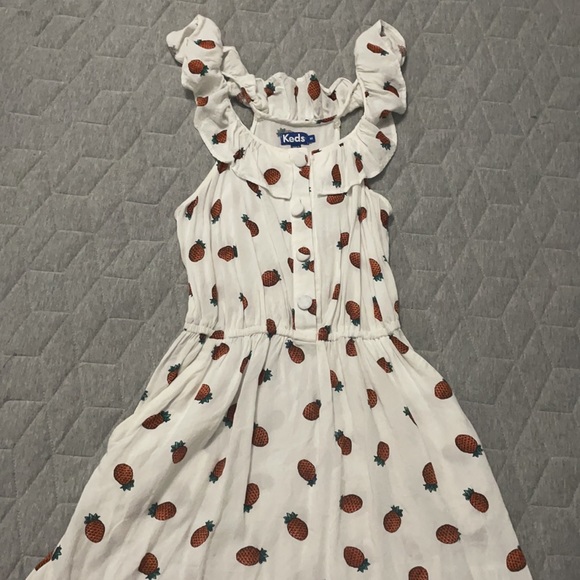 Off the shoulder, pineapple dress with pockets. Brand new, not used. - Picture 2 of 2